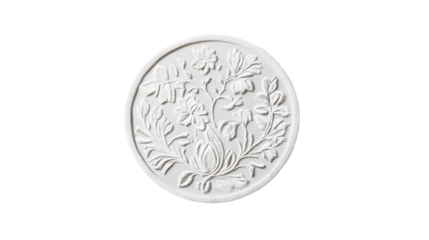 minimalistic blank white embroidered patch mockup, perfect for custom design placements, set on a simple white backdrop.