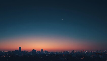 Cityscape twilight cityscape, blurred view