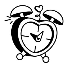 A hand drawn icon of a clock 

