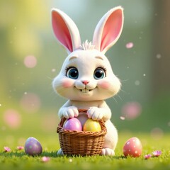 White Easter bunny