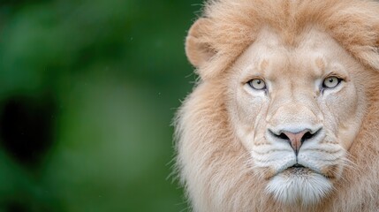Fototapeta premium Close-up of a Majestic White Lion