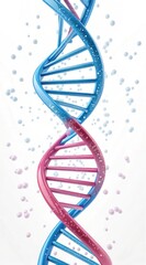 Exploring Low Resolution Dna Structure With Genetic Information in Vibrant Colors. Generative AI
