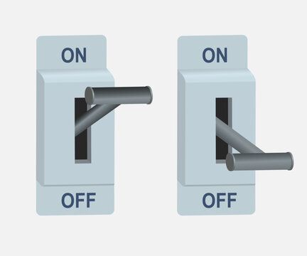 Vector illustration of an electric knife switch stock illustration