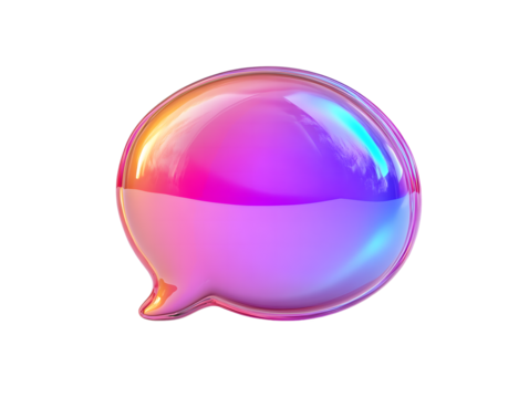 Vibrant Gradient Speech Bubble Design for Modern Use - Powered by Adobe
