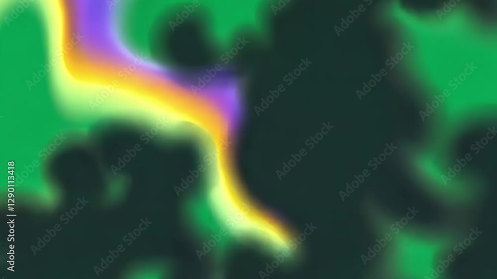 Poster green waves surging dynamically, creating mesmerizing abstract rhythms through fluid motion and seam