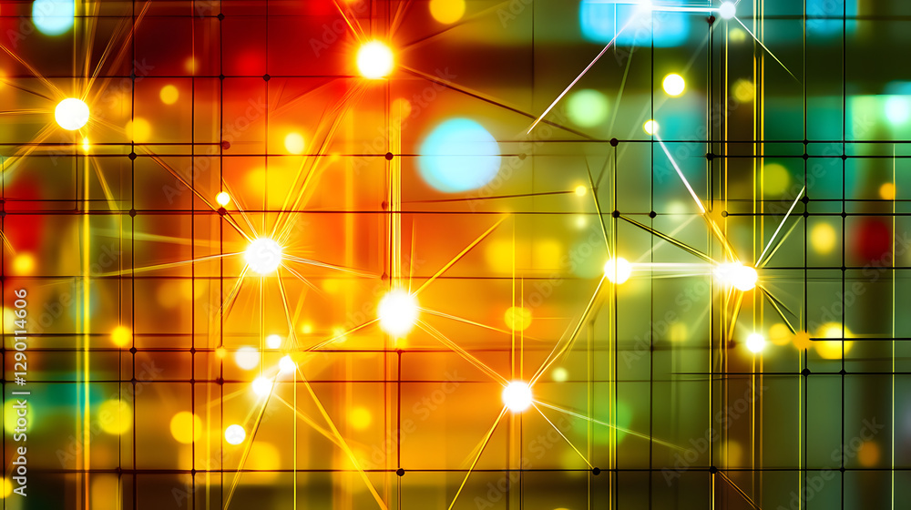 Poster colorful abstract background featuring vibrant lights and dynamic patterns in a visually engaging de
