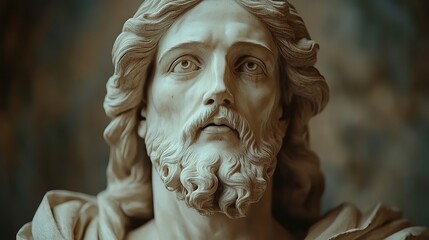 statue of the jesus christ on a neutral background 3d rendering