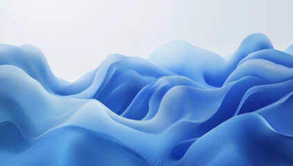 Obraz premium Smooth blue waves create abstract background with calming gradient