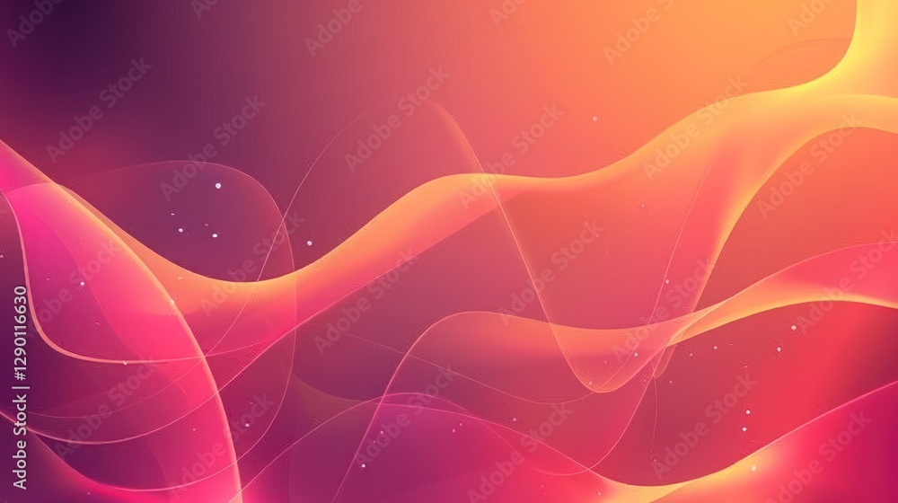 Poster abstract waves of color blending in a vibrant gradient