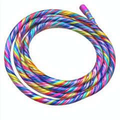 Colorful Twisted Rope for Fun Activities and Recreational Use in Outdoor Settings