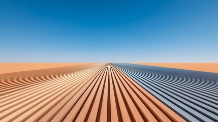 Fototapeta premium Exploring geometric patterns in the desert landscape vast horizon aerial view tranquil desert environment