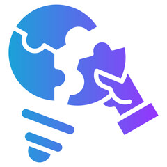 Solution glyph gradient icon