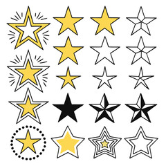 Fototapeta premium The stars come in different styles and designs