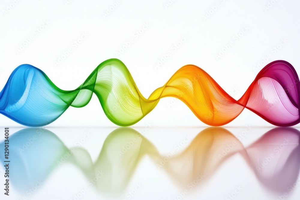 Fototapete vibrant spectrum wavelength harmony abstract background colorful gradient curve artistic creative pr