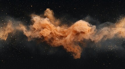 Fototapeta premium Cosmic dust cloud explosion outer space digital art abstract wide angle stellar formation