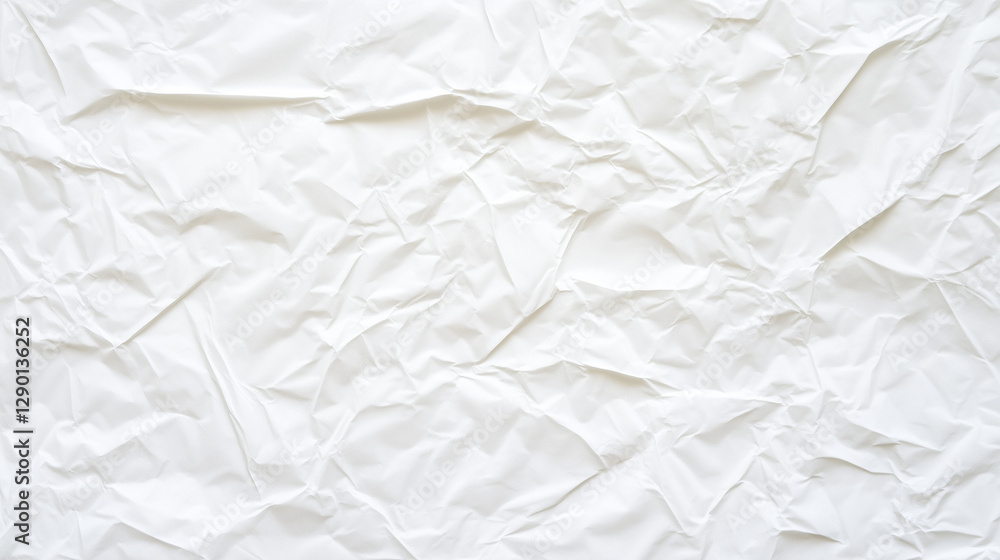 Poster wrinkled texture: a close-up, top-down shot of wrinkled paper reveals a captivating abstract texture