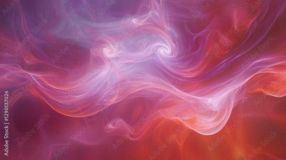 Leinwandbilder ethereal swirls of pink and orange create a mesmerizing abstract background with a dreamy and flowin