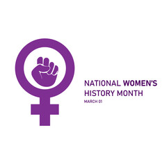 vector graphic of National Women's History Month good for national National Women's History Month celebration. flat design. flyer design.flat illustration.