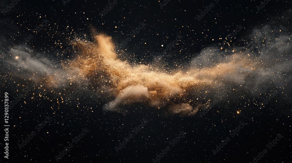 Aufkleber cosmic dust trail explores the vast universe outer space digital art nebula abstract viewpoint stell