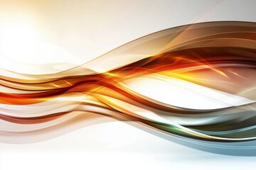 Naklejka premium Dynamic Brown and Gold Swirls on Light Background Capturing Fluid Movement and Artistic Expression with Abstract Curving Forms