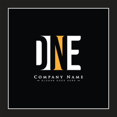 DNE Initial Letter Logo - Simple Monogram Logo