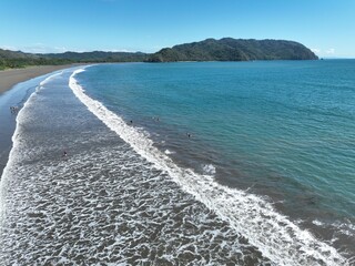 Beautiful Playa Tambor, Costa Rica coastline landscape view