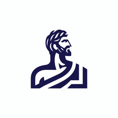 Greek man logo
