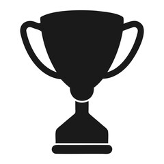 Simple black silhouette of a trophy