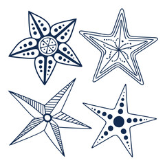 Obraz premium set of stars vector illustration