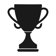 Simple black silhouette of a trophy