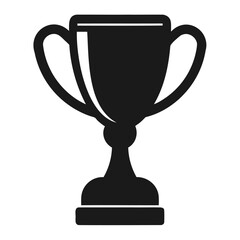 Simple black silhouette of a trophy