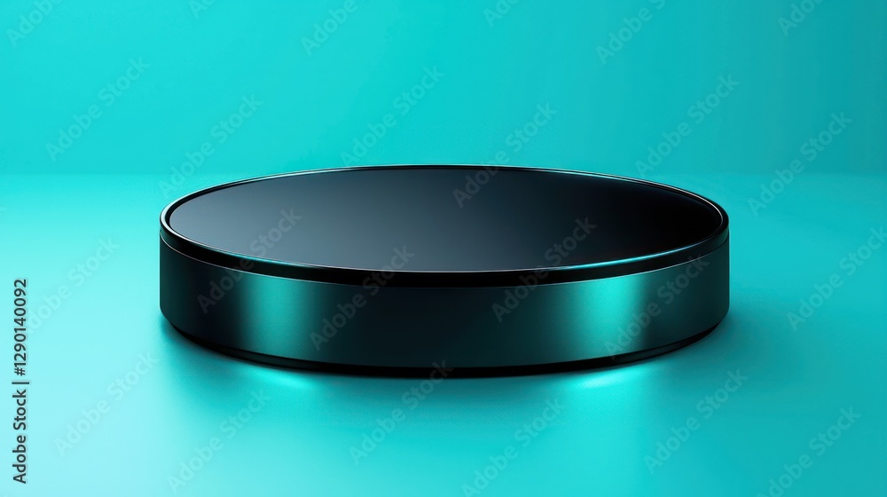 Aufkleber sleek round platform in teal studio setting perfect for product display and modern presentation with