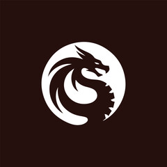 Minimalist dragon logo