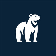 Minimalist bear logo