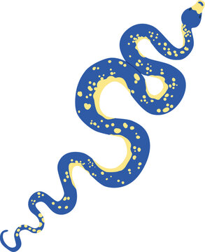 Cartoon colorful snake vector illustration