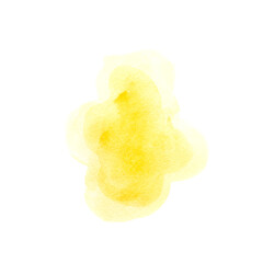 a yellow watercolor on white
