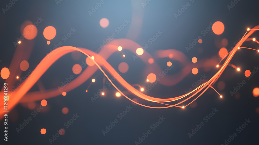 Poster abstract image of colorful light blur creating dynamic shapes and patterns in a dark background