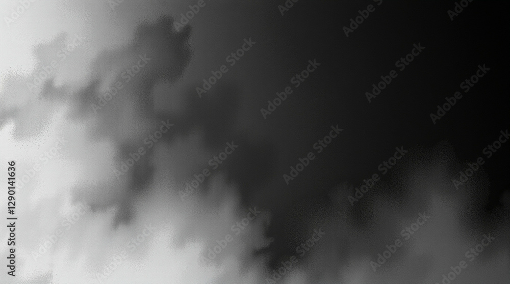 Poster abstract monochromatic gradient background with atmospheric cloudy effect