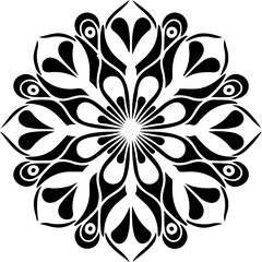"Mandala Stencil Vector Art &ndash; Intricate Geometric Design for Decorative Patterns, Spiritual Art, and Creative Projects"