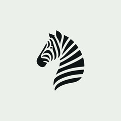 Minimalist zebra logo