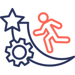 Experience line color icon