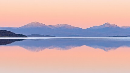 Serene Pink and Orange Reflections Over Calm Sea