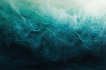 Obraz premium gradient of deep teal and emerald flows smoothly, a faint glow blooming from the top right corner, casting a serene, velvety sheen.