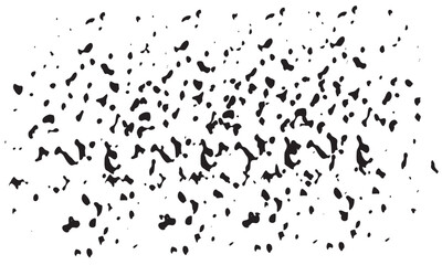 Grunge ink brush strokes freehand. Painted by brush black stain.