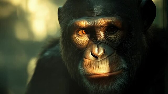 The monkey basked in the sunlight, playfully swinging from branch to branch in the trees.