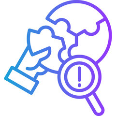 Problem line gradient icon