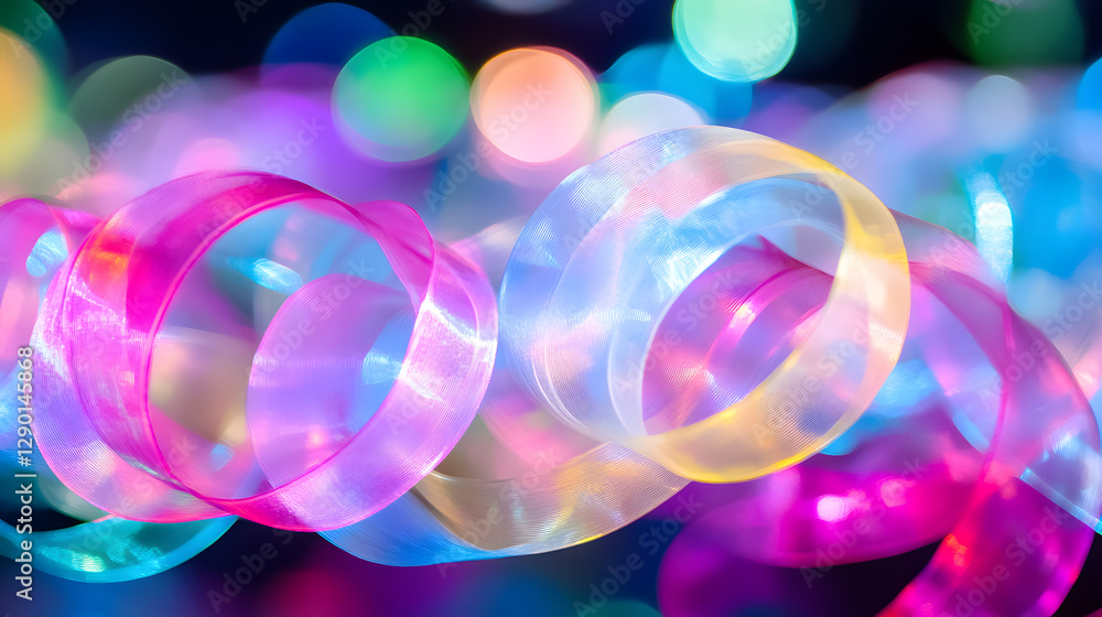 Aufkleber colorful lights illuminating the darkness creating a vibrant and dynamic abstract background