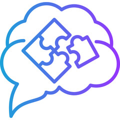 Logical Thinking line gradient icon