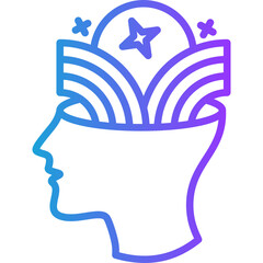 Creative Thinking line gradient icon