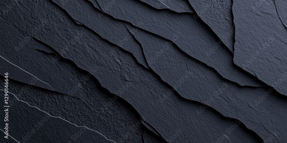Poster dark slate texture with layered stone for background and design use